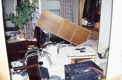 震災時の室内の写真