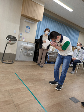 ボッチャ、ゲームに集中